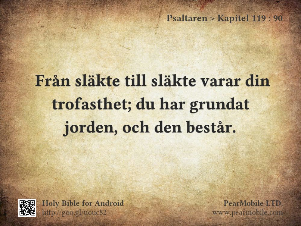 Psaltaren, Kapitel 119:90